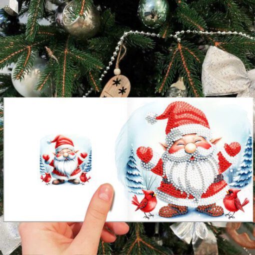 Luxe kerstkaarten met kabouter-kerstmannen