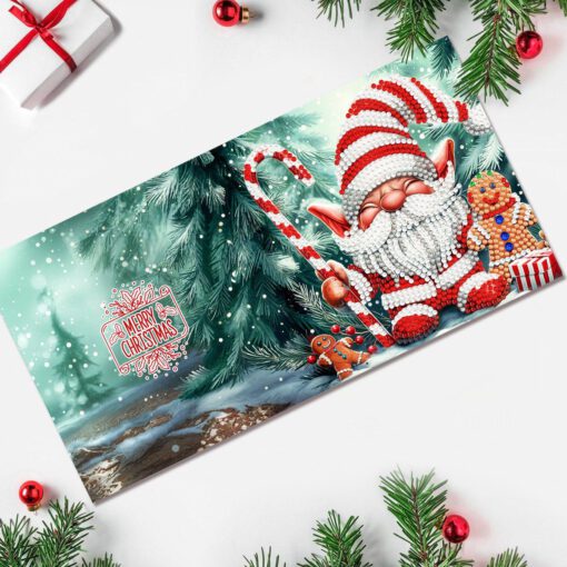 Luxe kerstkaarten met kabouter-kerstmannen